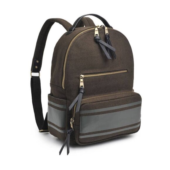 NWT Porter + Bond Otis Wool Backpack Olive Drab Green Men's Back to School - Picture 3 of 15